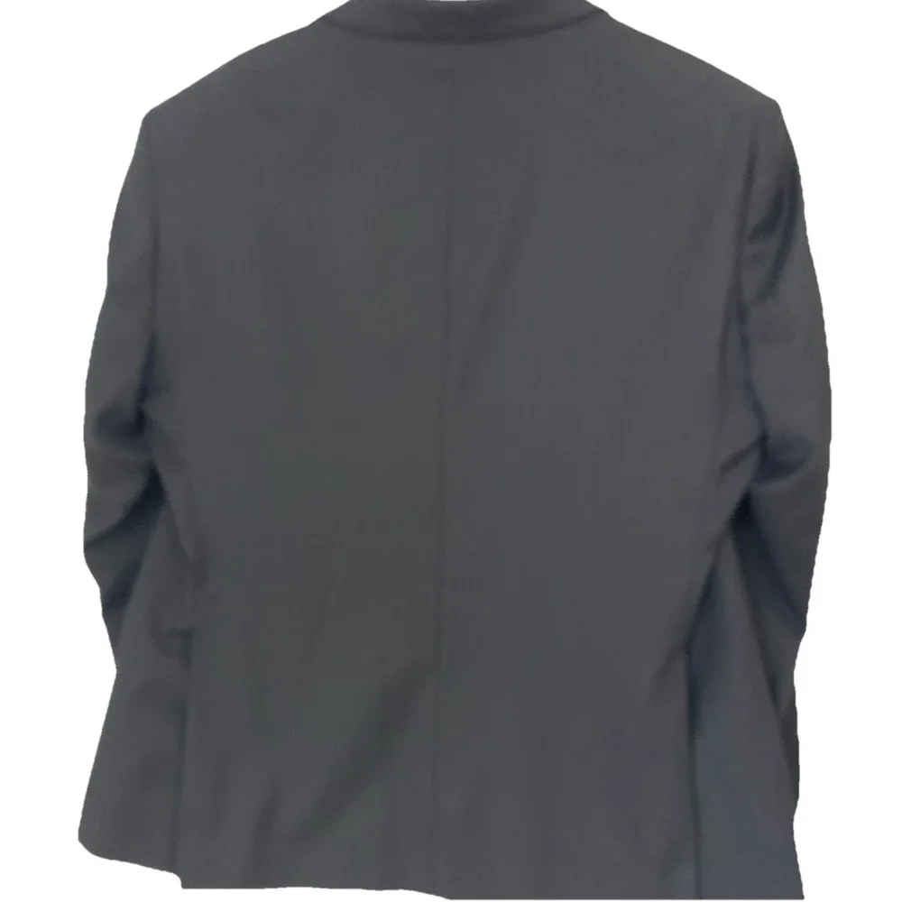 Pronto Uomo Wool Blazer Mens 44R Black Double Vented Office Formal Wear Wedding